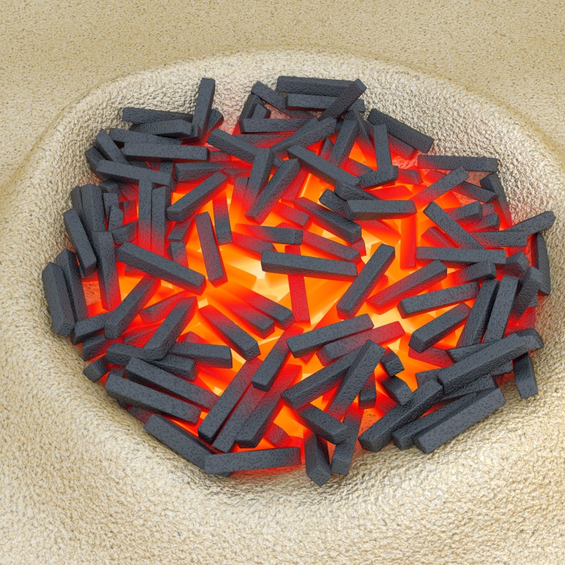 Burning Charcoal for Cycles preview image 1